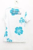 画像2: ヴィヴィアンウエストウッド 中古 / HONOLULUオーブTシャツ XS 白  H-25-07-27-031-ts-IN-ZH (2)