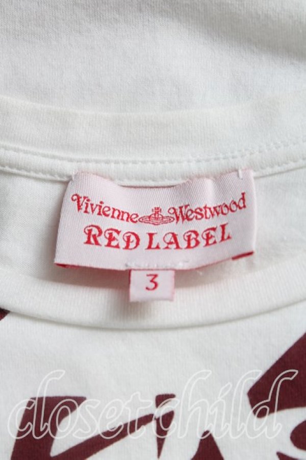 画像3: ヴィヴィアンウエストウッド 中古 / レジメンタルptTシャツ 3(11号) 白x茶  H-25-07-27-041-ts-OD-ZH (3)
