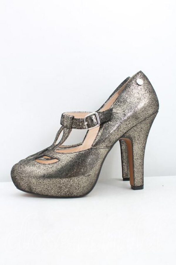 画像3: ヴィヴィアンウエストウッド 中古 / グリッターパンプス 38(24.0cm) 黒  H-25-07-27-081-sh-IN-ZH (3)