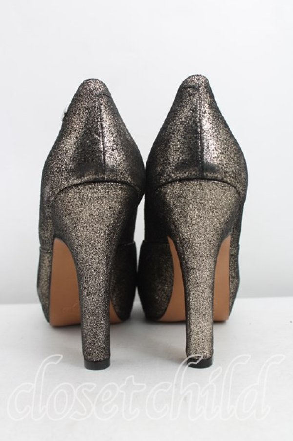 画像4: ヴィヴィアンウエストウッド 中古 / グリッターパンプス 38(24.0cm) 黒  H-25-07-27-081-sh-IN-ZH (4)