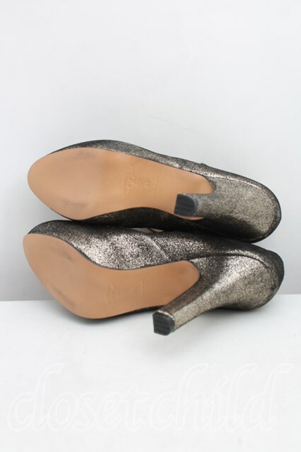 画像5: ヴィヴィアンウエストウッド 中古 / グリッターパンプス 38(24.0cm) 黒  H-25-07-27-081-sh-IN-ZH (5)