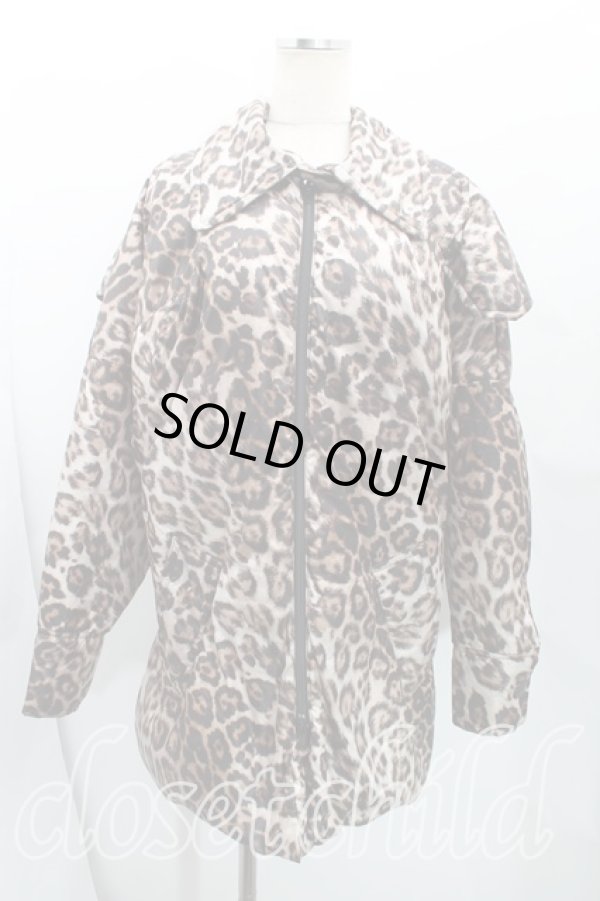 画像3: ANGLOMANIA 中古 / レオパードダウンコート 38(7号) 茶  H-25-07-27-009-co-IN-ZH (3)