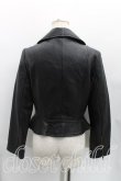 画像2: ヴィヴィアンウエストウッド 中古 / ラムレザー開襟ジャケット 2(9号相当) 黒  H-25-07-27-002-jc-IN-ZH (2)