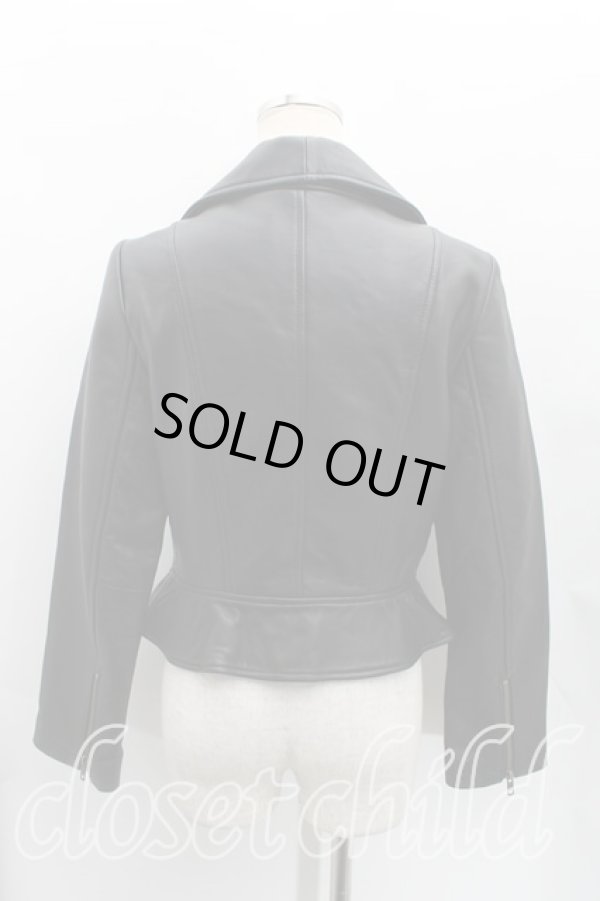 画像2: ヴィヴィアンウエストウッド 中古 / ラムレザー開襟ジャケット 2(9号) 黒  H-25-07-27-002-jc-IN-ZH (2)