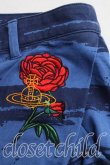画像6: ANGLOMANIA 中古 / ローズオーブ刺繍ショートパンツ 36(S相当) 青  H-25-07-27-013-pa-IN-ZH (6)