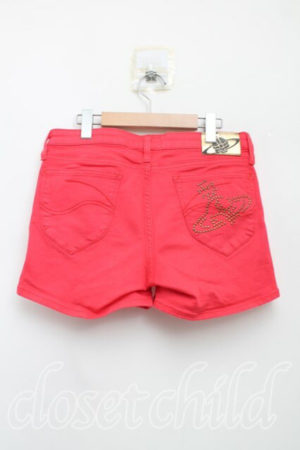 画像2: ヴィヴィアンウエストウッド Anglomania and Lee 中古 / LOVELOCK SHORTS W28 赤  H-25-07-27-015-pa-IN-ZH (2)