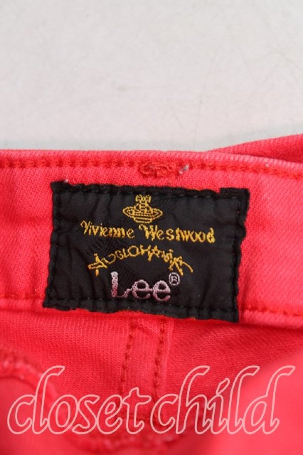 画像3: ヴィヴィアンウエストウッド Anglomania and Lee 中古 / LOVELOCK SHORTS W28 赤  H-25-07-27-015-pa-IN-ZH (3)