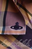 画像6: ヴィヴィアンウエストウッド 中古 / タータンチェックタイフロント半袖シャツ  茶ｘ黄色  H-25-08-03-023-bl-OD-ZH (6)