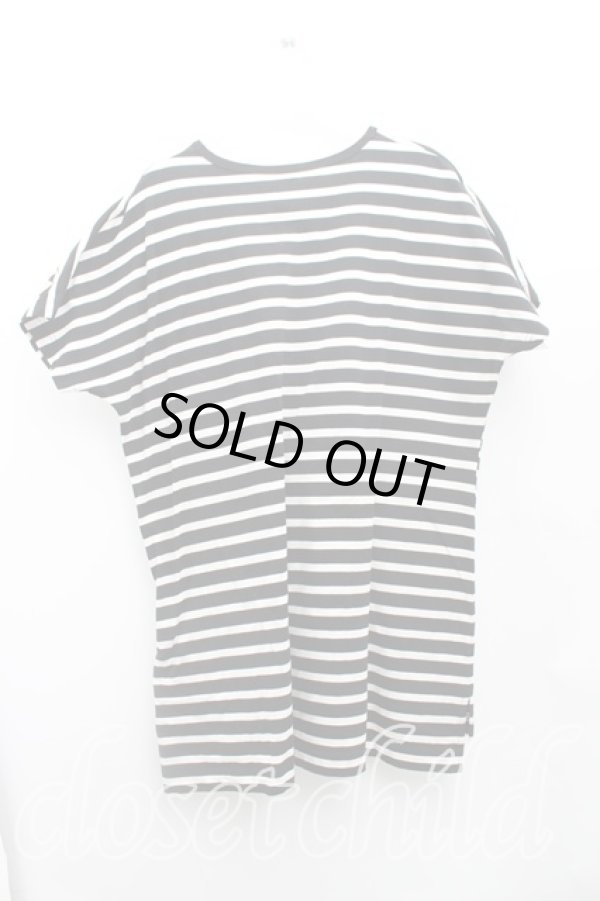 画像2: ヴィヴィアンウエストウッド 中古 / サティア額縁ボーダーTシャツ  黒  H-25-08-03-031-ts-OD-ZH (2)