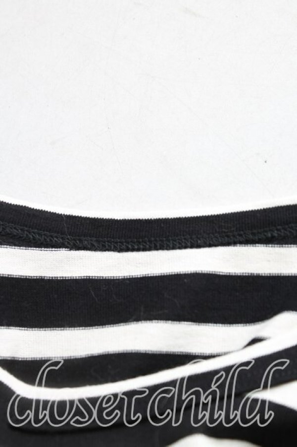 画像3: ヴィヴィアンウエストウッド 中古 / サティア額縁ボーダーTシャツ  黒  H-25-08-03-031-ts-OD-ZH (3)