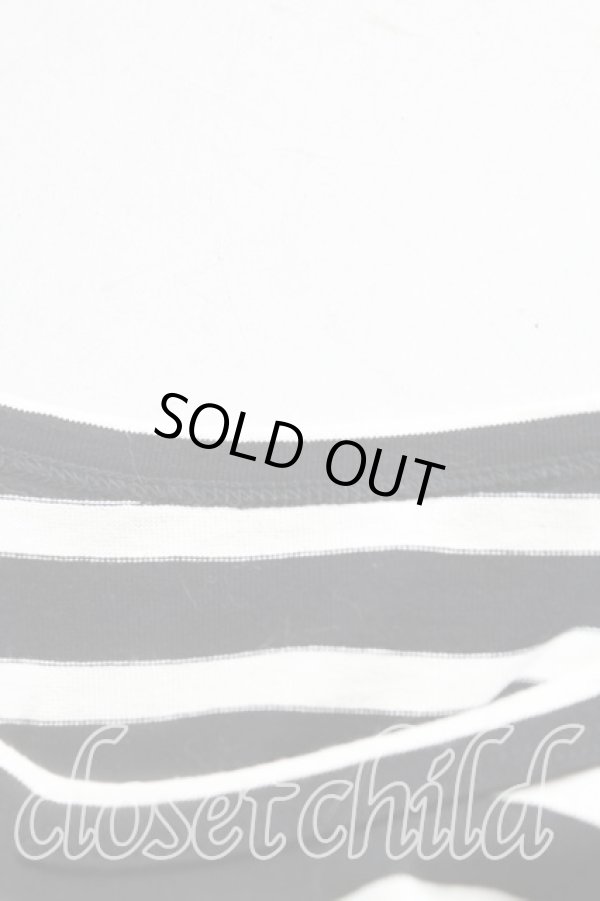 画像3: ヴィヴィアンウエストウッド 中古 / サティア額縁ボーダーTシャツ  黒  H-25-08-03-031-ts-OD-ZH (3)