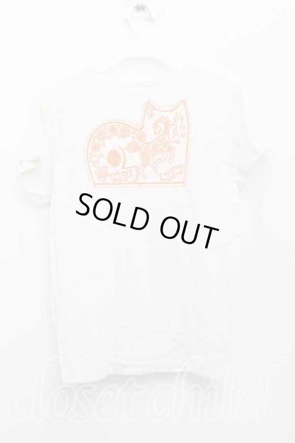 画像2: ヴィヴィアンウエストウッド 中古 / キャットptTシャツ 2(9号) 生成  H-25-08-03-039-ts-OD-ZH (2)