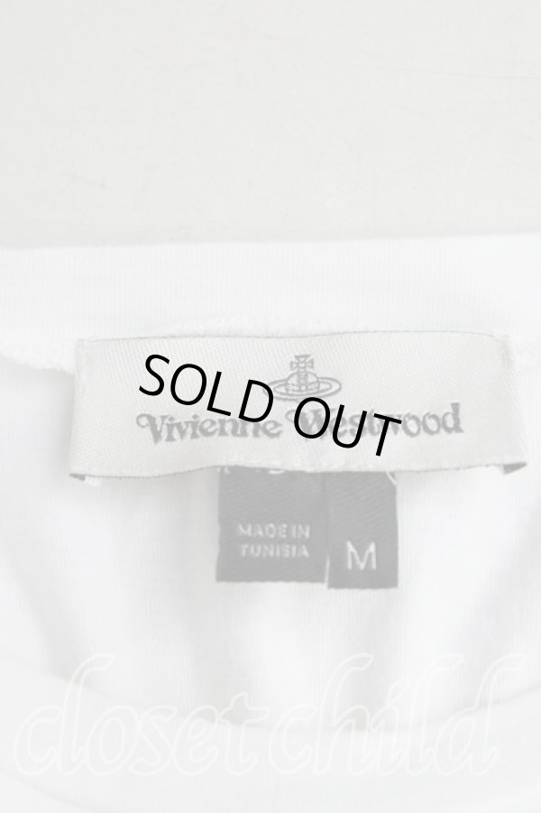 画像3: ヴィヴィアンウエストウッド 中古 / カラーオーブ刺繍Tシャツ M 白  H-25-08-03-040-ts-IN-ZH (3)