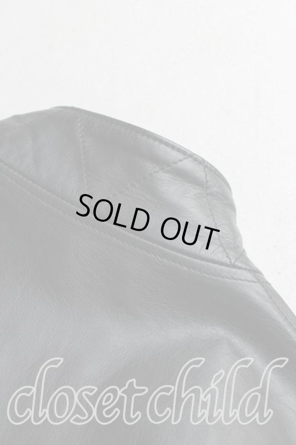 画像6: ヴィヴィアンウエストウッド MAN 中古 / リブ切替レザージャケット 44(メンズS) 黒  H-25-08-03-004-jc-IN-ZH (6)