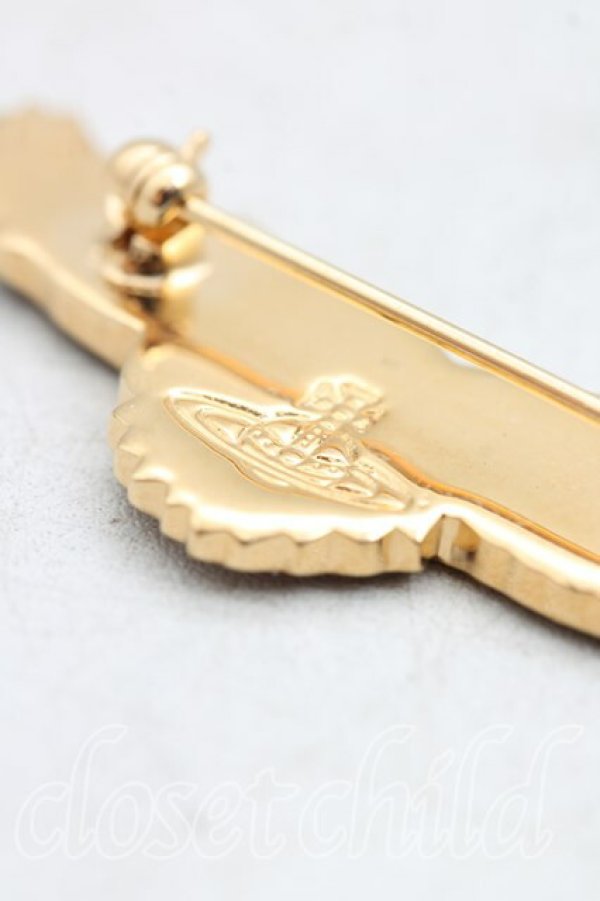画像3: ヴィヴィアンウエストウッド 中古 / LEONARDピンバッジ  ゴールド  H-25-08-03-068-ac-IN-ZH (3)