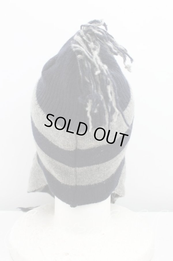 画像3: ヴィヴィアンウエストウッド 中古 / ボンボン付キ耳当テ帽  黒  H-25-08-03-076-ha-OD-ZH (3)