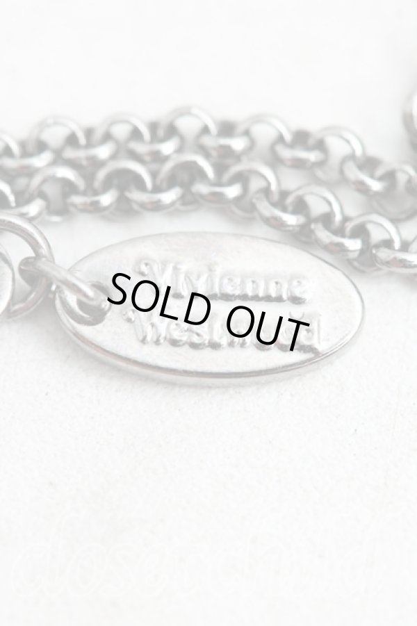 画像4: ヴィヴィアンウエストウッド 中古 / ミニバスレリーフネックレス  ガンメタ  H-25-08-03-078-nl-OD-ZH (4)