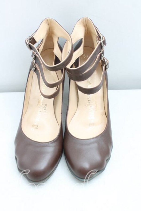 希少　ヴィヴィアンウエストウッド　猫足パンプス 希少☆Vivienne Westwood Animal Toe 3ストラップ クロコ型押し