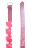 画像2: ヴィヴィアンウエストウッド 中古 / ハートレザーベルト  赤ｘピンク  H-25-08-03-085-gd-OD-ZH (2)