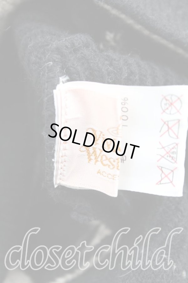 画像4: ヴィヴィアンウエストウッド 中古 / フリンジボーダーニット帽  ベージュ×黒  H-25-08-03-087-gd-IN-ZH (4)