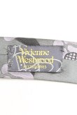 画像3: ヴィヴィアンウエストウッド 中古 / スカル&ローズ&オーブ刺繍ネクタイ  灰  H-25-08-03-091-gd-IN-ZH (3)