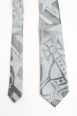 画像2: ヴィヴィアンウエストウッド 中古 / 総柄ネクタイ  灰  H-25-08-03-092-gd-IN-ZH (2)