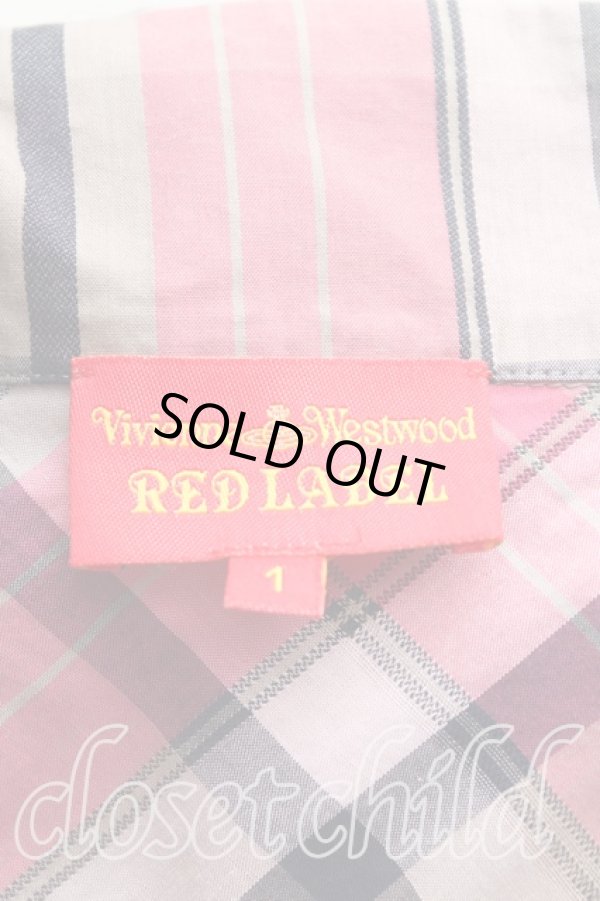 画像3: ヴィヴィアンウエストウッド 中古 / タータンチェックシャツワンピース 1(7号) ピンク  H-25-08-03-013-op-IN-ZH (3)