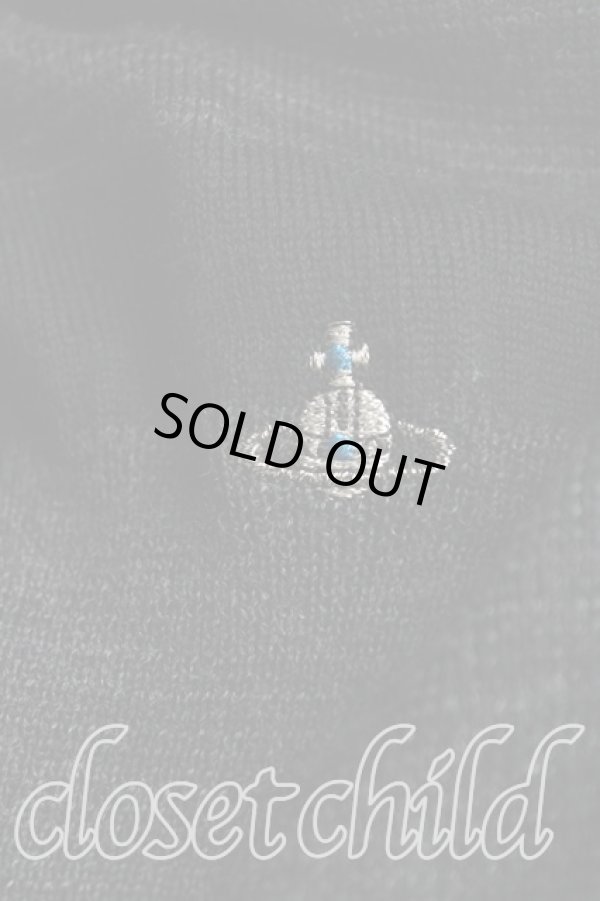 画像5: ヴィヴィアンウエストウッド MAN 中古 / オーブ刺繍ボーダーカーディガン 46（M） 黒  H-25-08-10-021-to-OD-ZH (5)