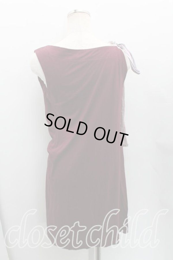 画像2: ヴィヴィアンウエストウッド 中古 / ノースリーブカットソー 2（9号） エンジ  H-25-08-10-024-to-OD-ZH (2)