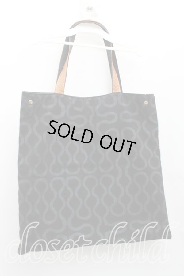 画像2: ANGLOMANIA 中古 / スクイグルトートバッグ  黒  H-25-08-10-028-ba-OD-ZH (2)