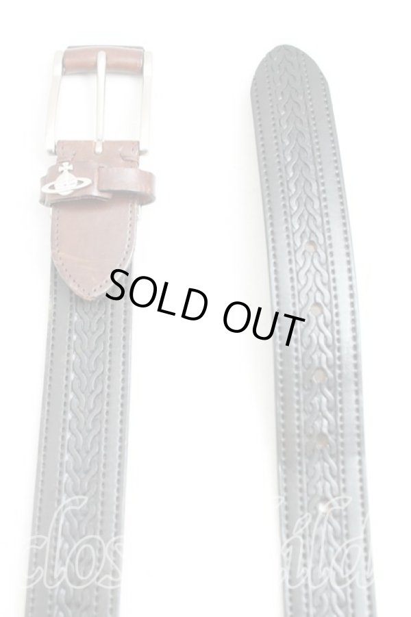 画像2: ヴィヴィアンウエストウッド 中古 / レザーベルト  黒  H-25-08-10-031-gd-IN-ZH (2)