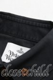 画像5: ヴィヴィアンウエストウッド MAN 中古 / カラーオーブ刺繍高襟シャツ 46（S相当） 黒  H-25-08-10-005-bl-OD-ZH (5)
