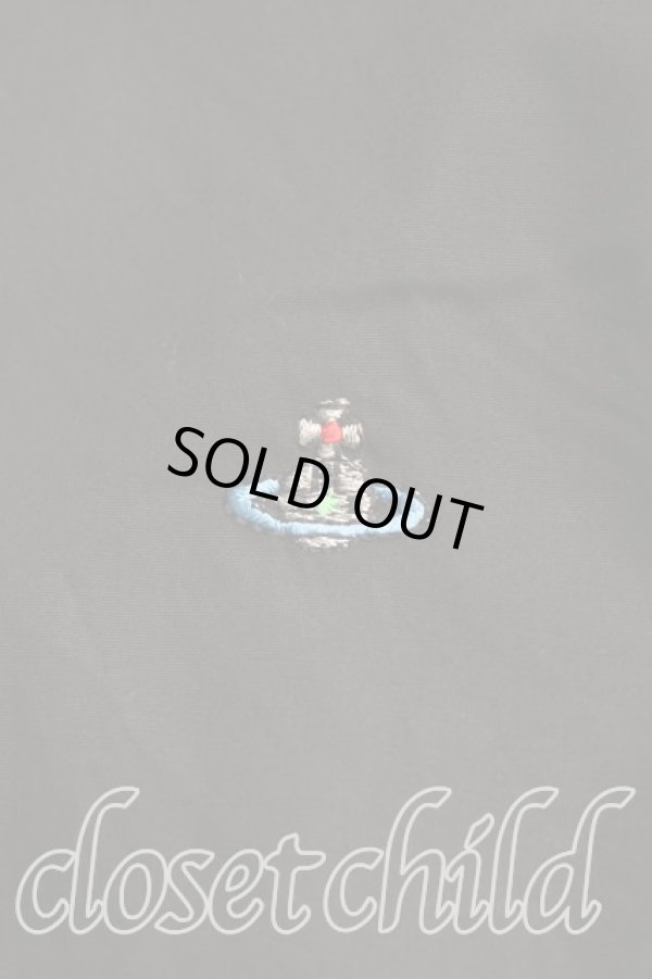 画像7: ヴィヴィアンウエストウッド MAN 中古 / カラーオーブ刺繍高襟シャツ 46（S） 黒  H-25-08-10-005-bl-OD-ZH (7)