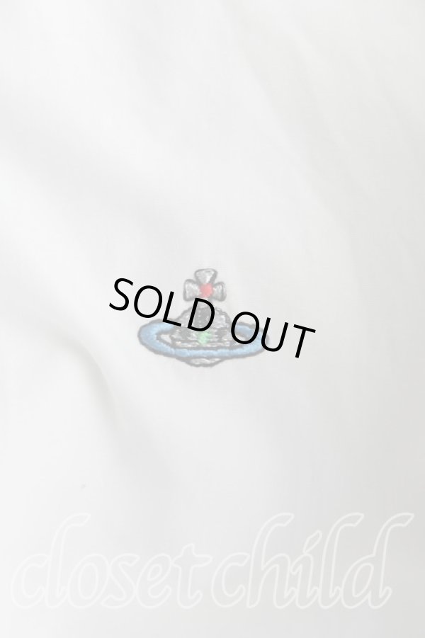 画像7: ヴィヴィアンウエストウッド MAN 中古 / カラーオーブ刺繍高襟シャツ 46（M） 白  H-25-08-10-007-bl-OD-ZH (7)