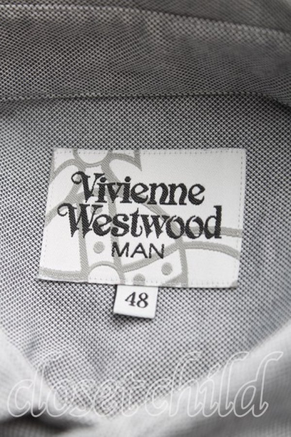 画像3: ヴィヴィアンウエストウッド MAN 中古 / アングロフィリアワッペンシャツ 48（L） 灰  H-25-08-10-008-bl-OD-ZH (3)