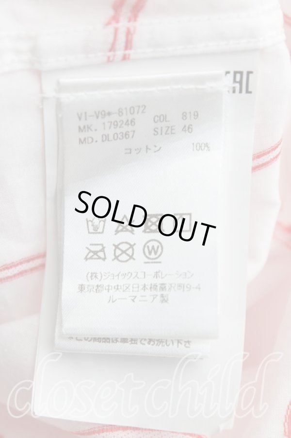 画像4: ヴィヴィアンウエストウッド MAN 中古 / スクイグルシャツ 46（M） 白ｘ赤  H-25-08-10-009-bl-OD-ZH (4)