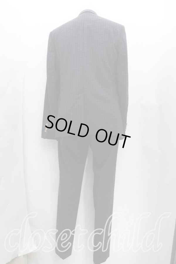 画像2: ヴィヴィアンウエストウッド MAN 中古 / グラフチェjックセットアップ 48（メンズL） 黒  H-25-08-10-014-su-OD-ZH (2)