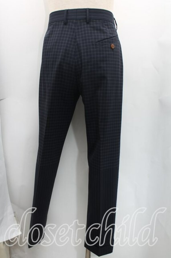 画像4: ヴィヴィアンウエストウッド MAN 中古 / グラフチェjックセットアップ 48（メンズL） 黒  H-25-08-10-014-su-OD-ZH (4)