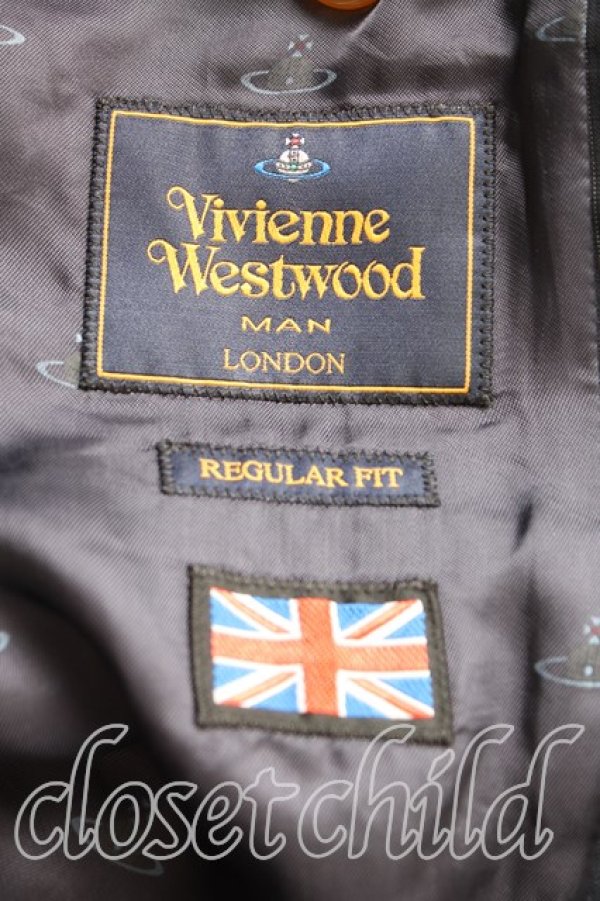 画像5: ヴィヴィアンウエストウッド MAN 中古 / グラフチェjックセットアップ 48（メンズL） 黒  H-25-08-10-014-su-OD-ZH (5)