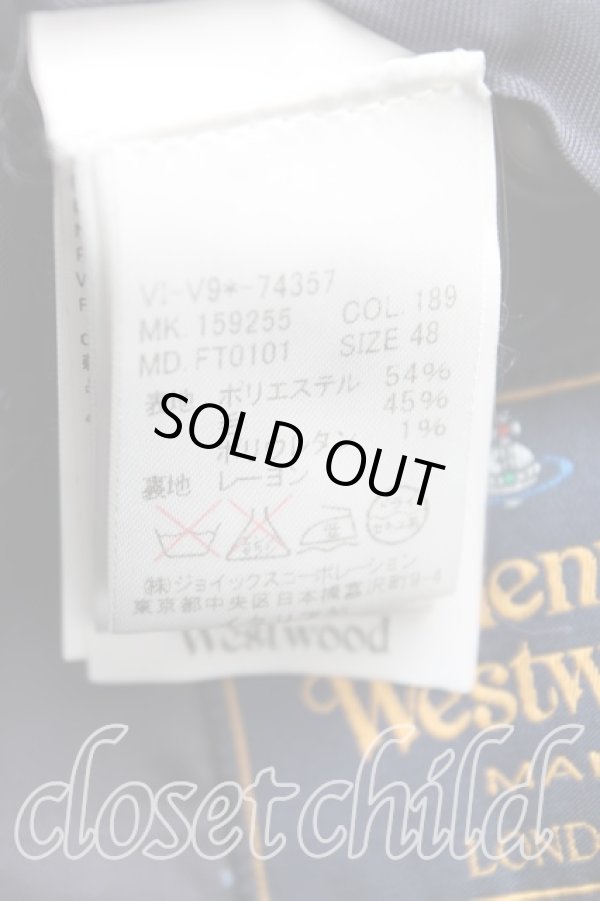 画像6: ヴィヴィアンウエストウッド MAN 中古 / グラフチェjックセットアップ 48（メンズL） 黒  H-25-08-10-014-su-OD-ZH (6)