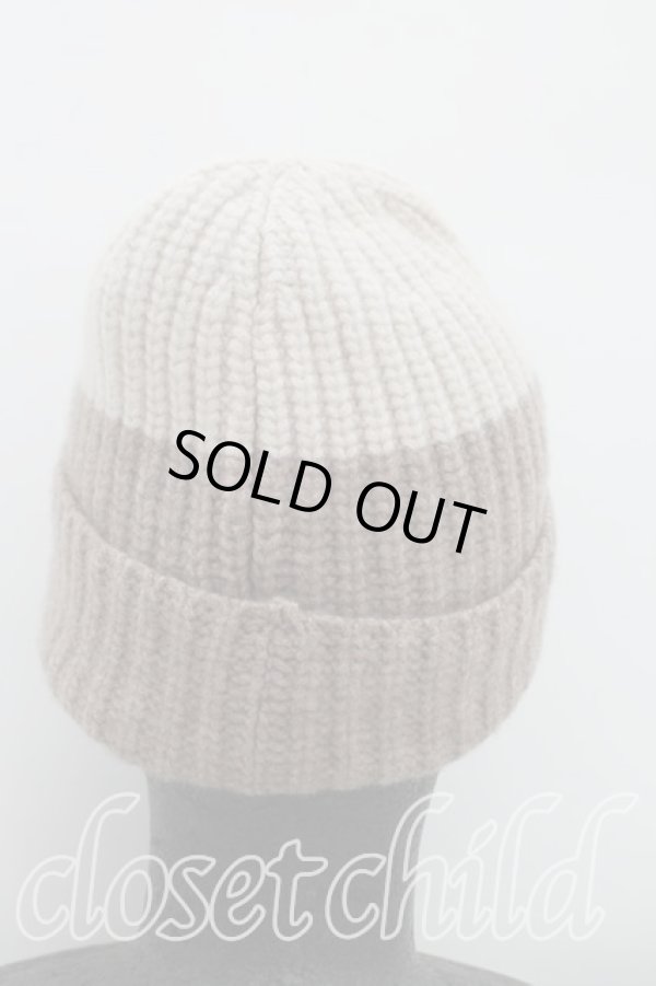 画像3: ヴィヴィアンウエストウッド 中古 / バイカラーニット帽  茶×クリーム  H-25-08-17-019-ha-IN-ZH (3)