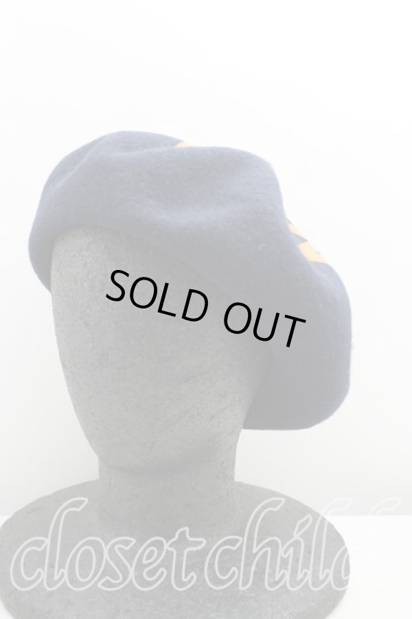 画像2: ヴィヴィアンウエストウッド 中古 / MAN LONDONウールベレー帽  紺  H-25-08-17-026-ha-IN-ZH (2)