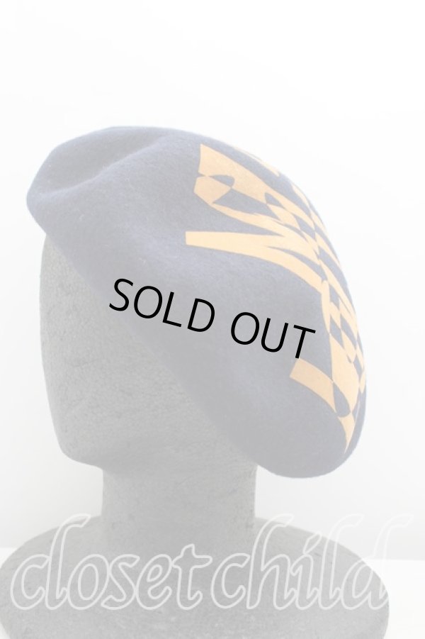 画像3: ヴィヴィアンウエストウッド 中古 / MAN LONDONウールベレー帽  紺  H-25-08-17-026-ha-IN-ZH (3)