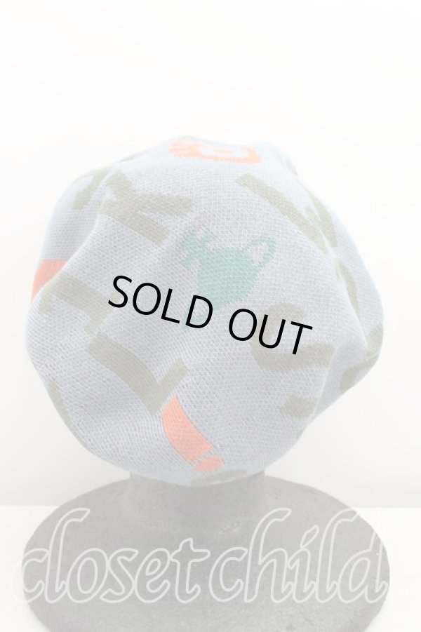 画像3: ヴィヴィアンウエストウッド 中古 / 総柄サマーベレー帽  青  H-25-08-17-030-ha-IN-ZH (3)