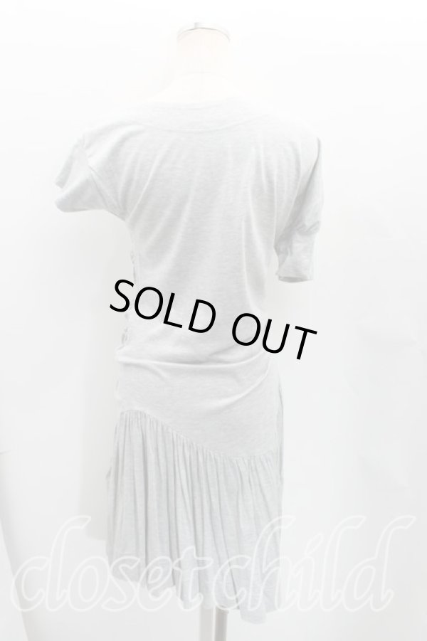 画像2: ヴィヴィアンウエストウッド 中古 / オーブステッチカットソーワンピース 1（7号） 灰  H-25-08-17-040-op-IN-ZH (2)