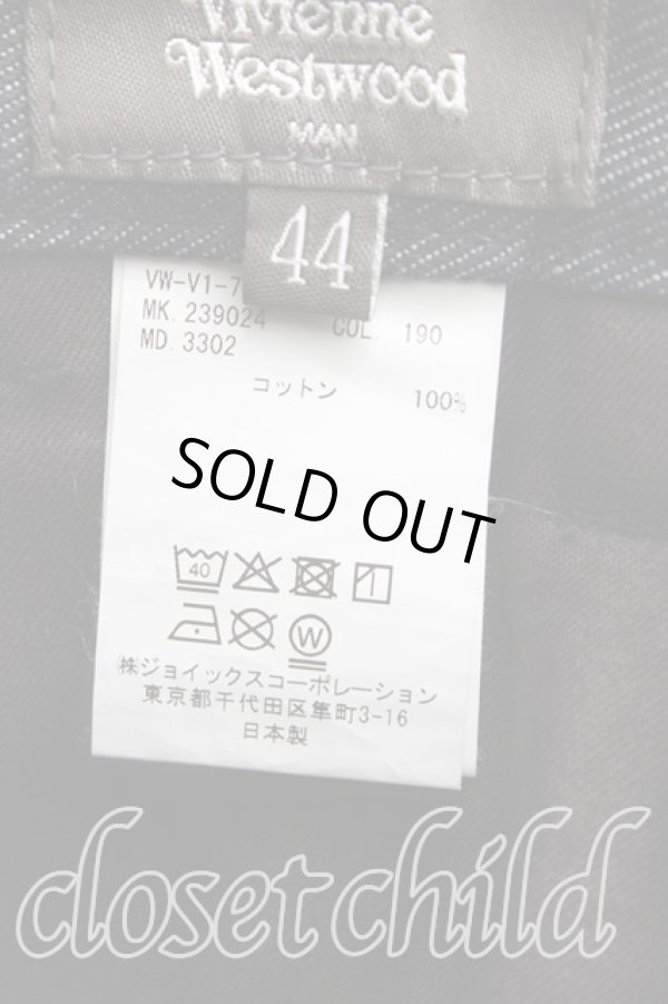 画像4: ヴィヴィアンウエストウッド MAN 中古 / HEART MAN LONDON NEWパッチポケット トラウザー 44（メンズS） インディゴ  H-25-08-17-044-pa-OD-ZH (4)