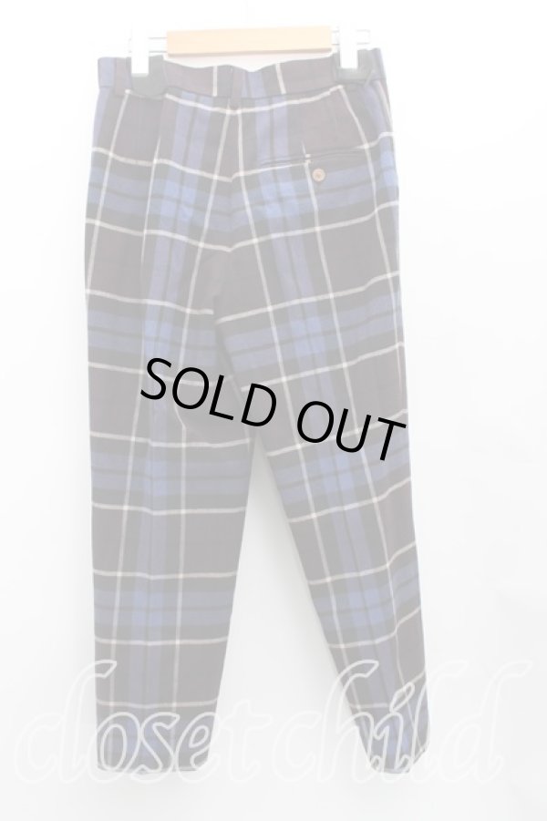 画像2: ヴィヴィアンウエストウッド 中古 / タータンチェックスラックス 01(7号) 青  H-25-08-17-045-pa-IN-ZH (2)