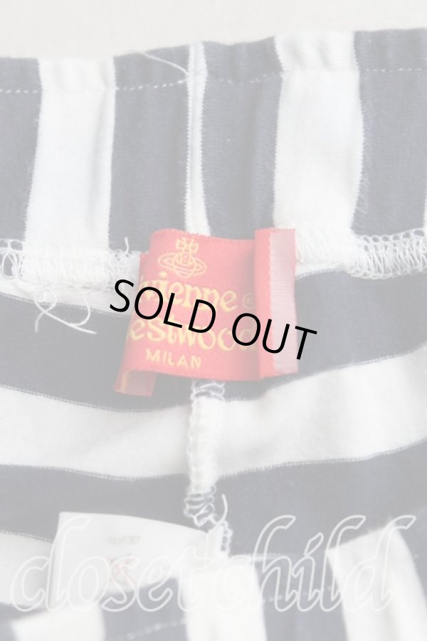 画像3: ヴィヴィアンウエストウッド 中古 / カラーオーブ刺繍ボーダーパンツ  紺  H-25-08-17-004-pa-OD-ZH (3)