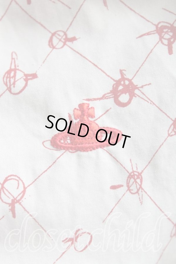 画像6: ヴィヴィアンウエストウッド 中古 / 単色オーブ刺繍総柄シャツ 2（9号） 灰  H-25-08-17-049-bl-IN-ZH (6)