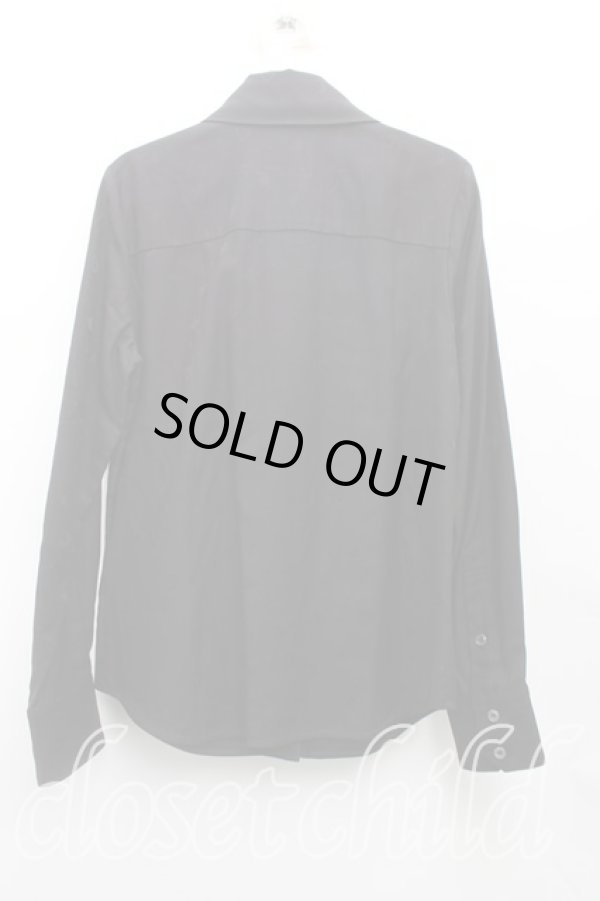 画像2: ヴィヴィアンウエストウッド 中古 / オーブ&ハート総柄シャツ 02（9号） 黒  H-25-08-17-005-bl-IN-ZH (2)